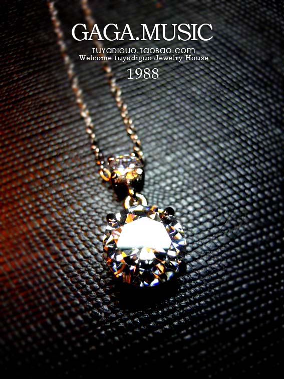 Graffiti Empire Europe and America Exaggerated 3 Carat Emulation Diamond Necklace Large crystal Pendant Bride Wedding Accessories