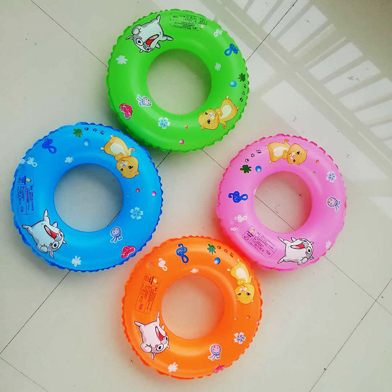 Nhà máy trực tiếp người lớn trẻ em bơm hơi 50 vòng tròn hoạt hình bảo vệ môi trường dày PVC vòng bơi chống trượt các loại phao bơi