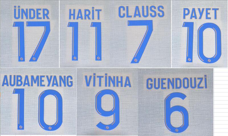 23-24 Marseille Home Jersey, Gondouzi, Paille, Aubameyang, Kroos, Jersey Number Paper 23-24 Marseille Home Jersey, Gondouzi, Paille, Aubameyang, Kroos, Jersey Number Paper