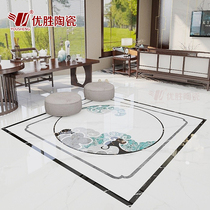 Customized entrance hall living room dining room corridor aisle mosaic floor tiles imitation waterjet tiles with flower pattern