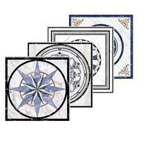 Custom entrance Entrance hall Guest restaurant Corridor Aisle Parquet floor tiles Imitation waterjet carpet flower tiles