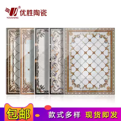 European-style villa living room dining room corridor Hotel aisle tile 800x800 diamond full cast glazed parquet floor tile