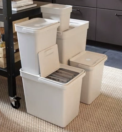 Ikea, мусорное ведро для стирки, коробка для хранения, крышка