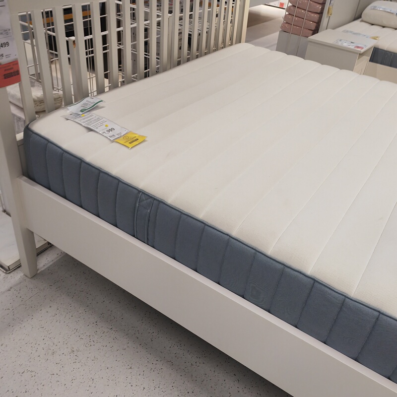 Ikea Vallevog Pocket Spring Mattress Adult Single/Double Hard Type/Light Blue