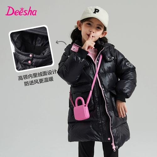 Зимний пуховик, детская черная куртка, детская одежда, в западном стиле, подходит для подростков