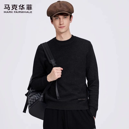 Флисовый зимний удерживающий тепло свитер, с вышивкой, круглый воротник