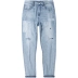 Mark Huafei jeans nam 2018 hè mới màu sáng Quần lọt khe Quần dài Hàn Quốc quần đùi nam Quần jean