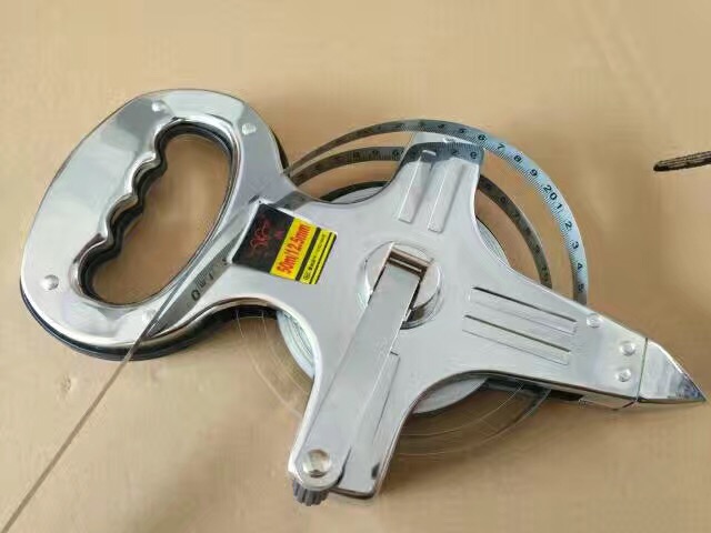 Leapfrog stainless steel frame ruler measuring tape rice ruler 50 m 100 m hand steel ruler pull ruler big frame