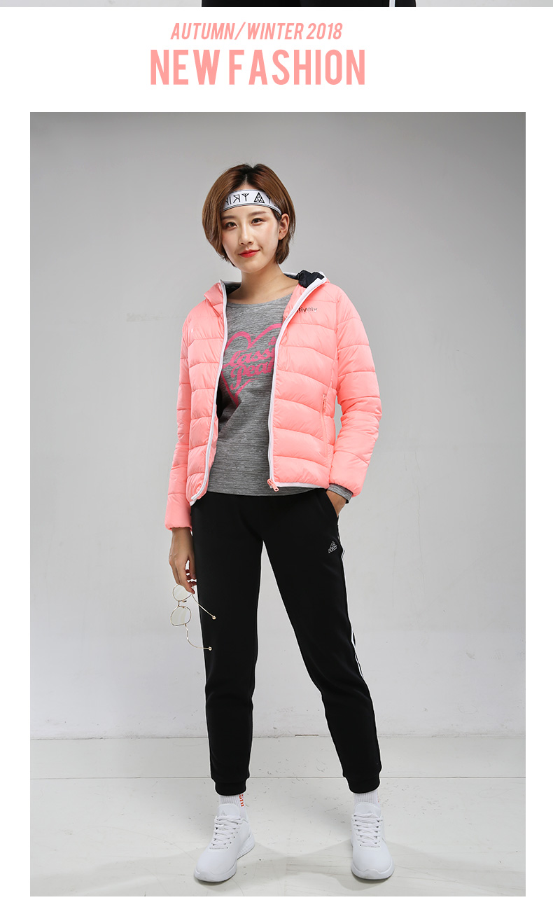 Mùa đông 2018 thu đông mới của phụ nữ thời trang cổ điển dày cotton ấm áp và áo gió thể thao in hình nữ - Quần áo độn bông thể thao phao dáng dài nữ