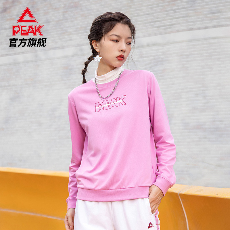 Pike official 2022 spring new round collar leather pants thick cotton T ladies fashion casual trekker with long sleeves women