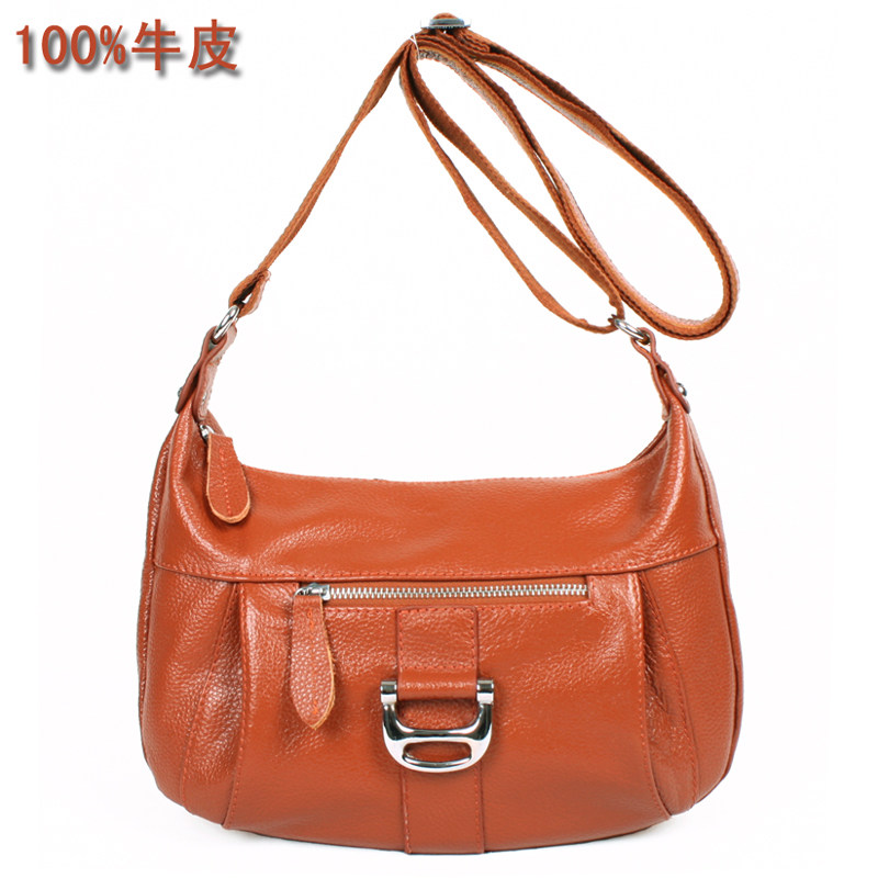 Special price handling Hainiwei's new female Baotou layer Cow Leather Packet Retro Single Shoulder Cable-cross Lady Slanted Satchel-Taobao