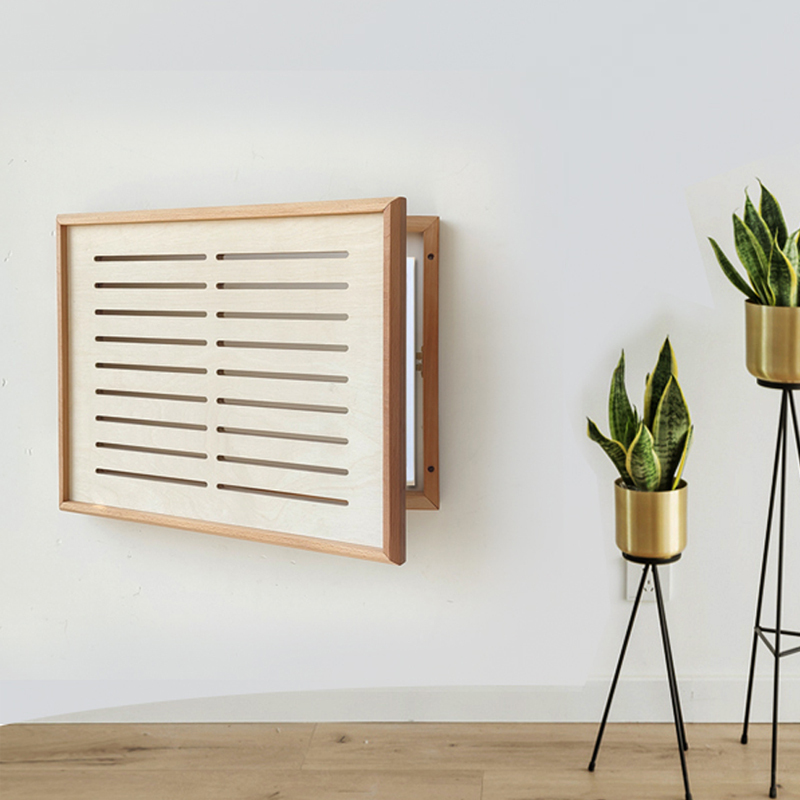 Beech Solid Wood Louvered Decorative Cover Box Multimedia Junction Box Weak Current Box Distribution Box Fiber Optic Network Cable Box