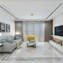 ICC tiles Calacatta Prague fully polished surface concave and convex surface simple modern low gentle wall tiles living room