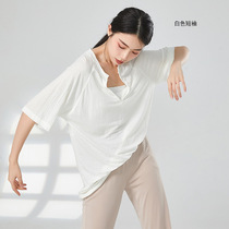 V-neck lazy hip-hop dance tops for dancers daily jazz dance practice clothes