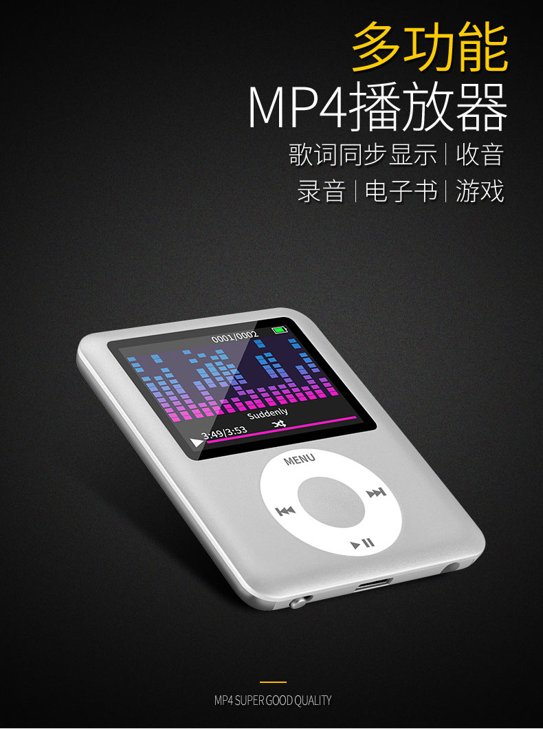 máy nghe nhạc loa ngoài Máy nghe nhạc mp3 chính hãng MP4 sinh viên thể thao siêu mỏng màn hình radio ghi sách điện tử bên ngoài Walkman lossless máy nghe nhạc giá rẻ