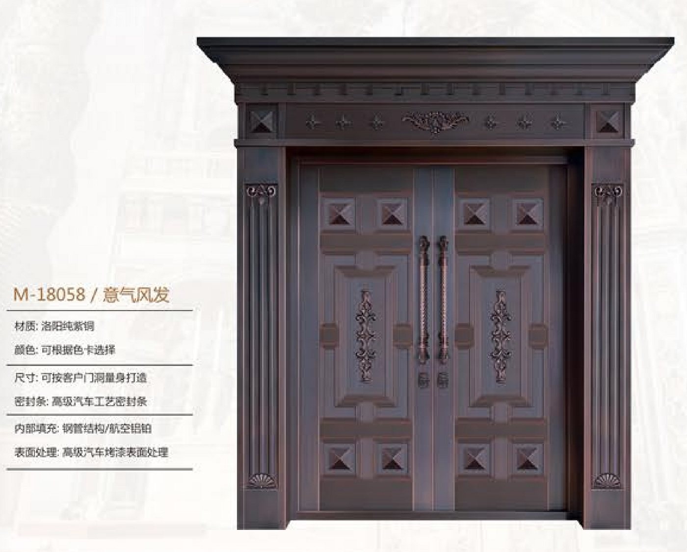 The Five Valley Fonden Great Residence Custom Villa Copper Gate Armored Gate Luxury New Chinese Products Booking