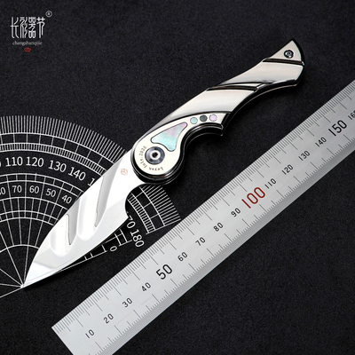 Длинное платье крыло Shadow Fantasy Amber Pocket Knife ZDP189 Клип Сталь Damascus шкив быстро открывающийся титановый сплав