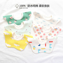 Saliva towel waterproof pure cotton baby 360 degrees Flowers Surround Mouth Newborn anti-puff Milk Purse Autumn Winter Baby Scarf