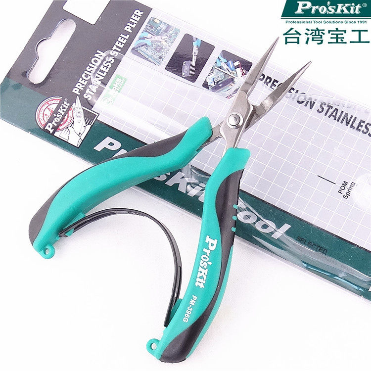 Taiwan's Baoworkers PM-396G imports stainless steel toothless pointed mouth pliers Pliers Without Teeth Pliers