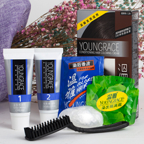 Elegant Hair Cream Cream Chestnut Black Natural Black 100ml * 2 Safe and Fast Hair Dyeing Hair Hair Hair Hair Dye for Men and Women Hair Dye