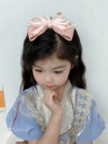 Детский белый аксессуар для волос, заколка для волос с бантиком, шпильки для волос, цветочный принт