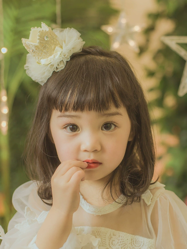 Ngày của trẻ em Ngày trẻ em Phụ kiện tóc Thẻ bé Công chúa Retro Sinh nhật Vương miện Kẹp tóc Cô gái bên Clip Phụ kiện đầu bé