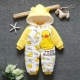 Bộ quần áo mùa thu và mùa đông cho bé dày quần áo 6 tháng 1 tuổi áo liền quần cho bé