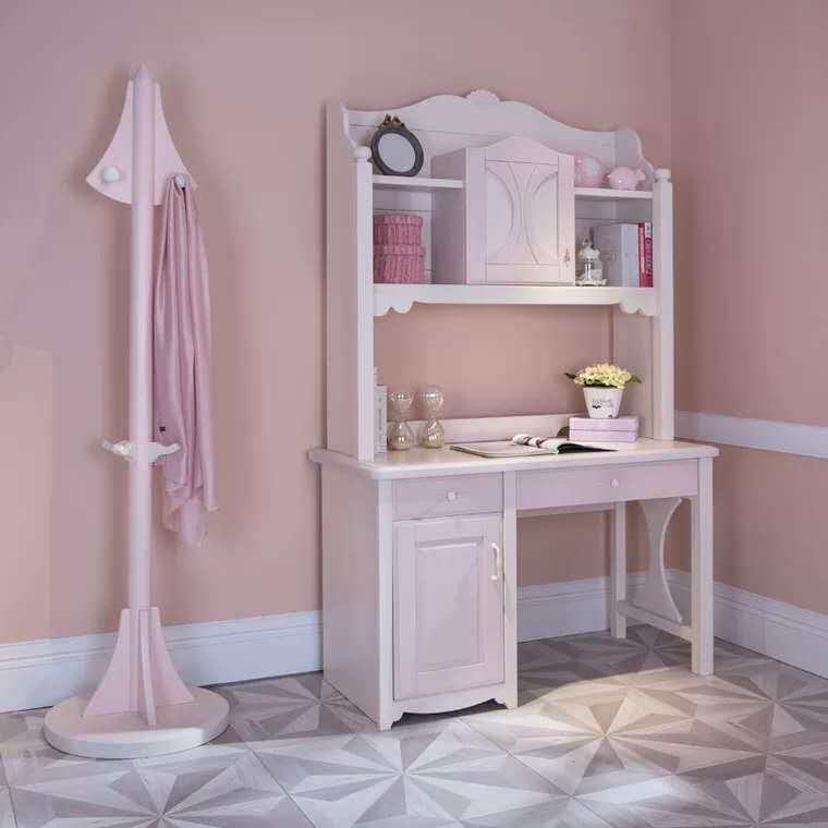 Procastle Procastle Procastle Children Solid Wood Furniture Desk Bookshelf Girl TST02