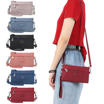 Gudika Nylon Cloth Coin Purse Solid Color Womens Phone Bag Crossbody Clutch Bag Lightweight Zipper Card Holder Storage Bag