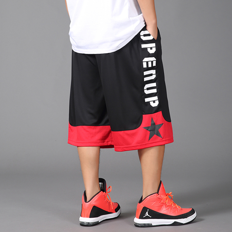 Summer Thin Basketball Shorts Plus Size Men's Breathable Knee-Length Shorts 5-Point Shorts Large Shorts