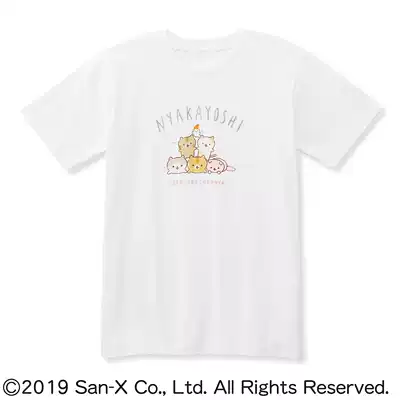 Two-day Japan Fenrixi dream cat regional cat simple white T cat printed T-shirt top