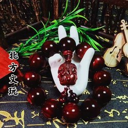고밀도 작은 잎 빨간 백단향 고밀도 고밀도 가라 앉는 유리 바닥 불교 구슬 팔찌 구아 니인 pixiu 2.0 남성과 여성.
