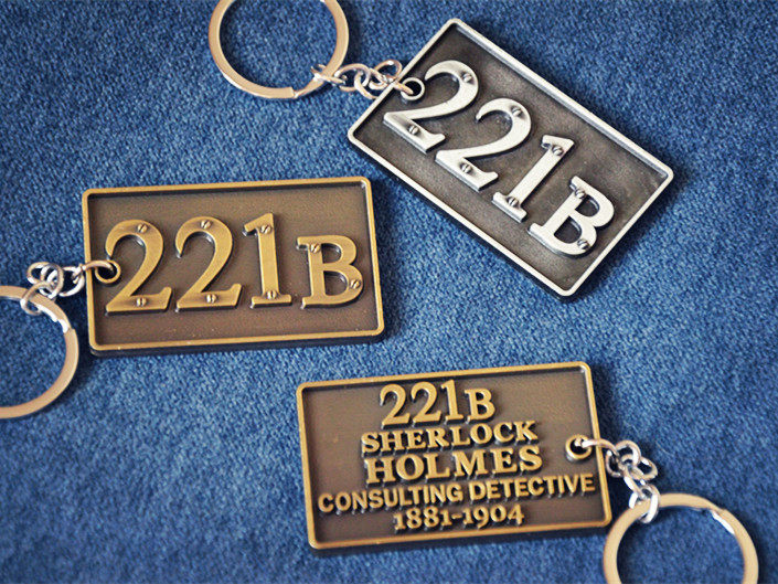Sherlock Dear Sherlock surrounding Sherlock 221B brand alloy key buckle super texture
