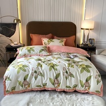 Japanese purchase of spring Forest American printing 60 gung satin long suede cotton four pieces of pure cotton full o cotton gon satin