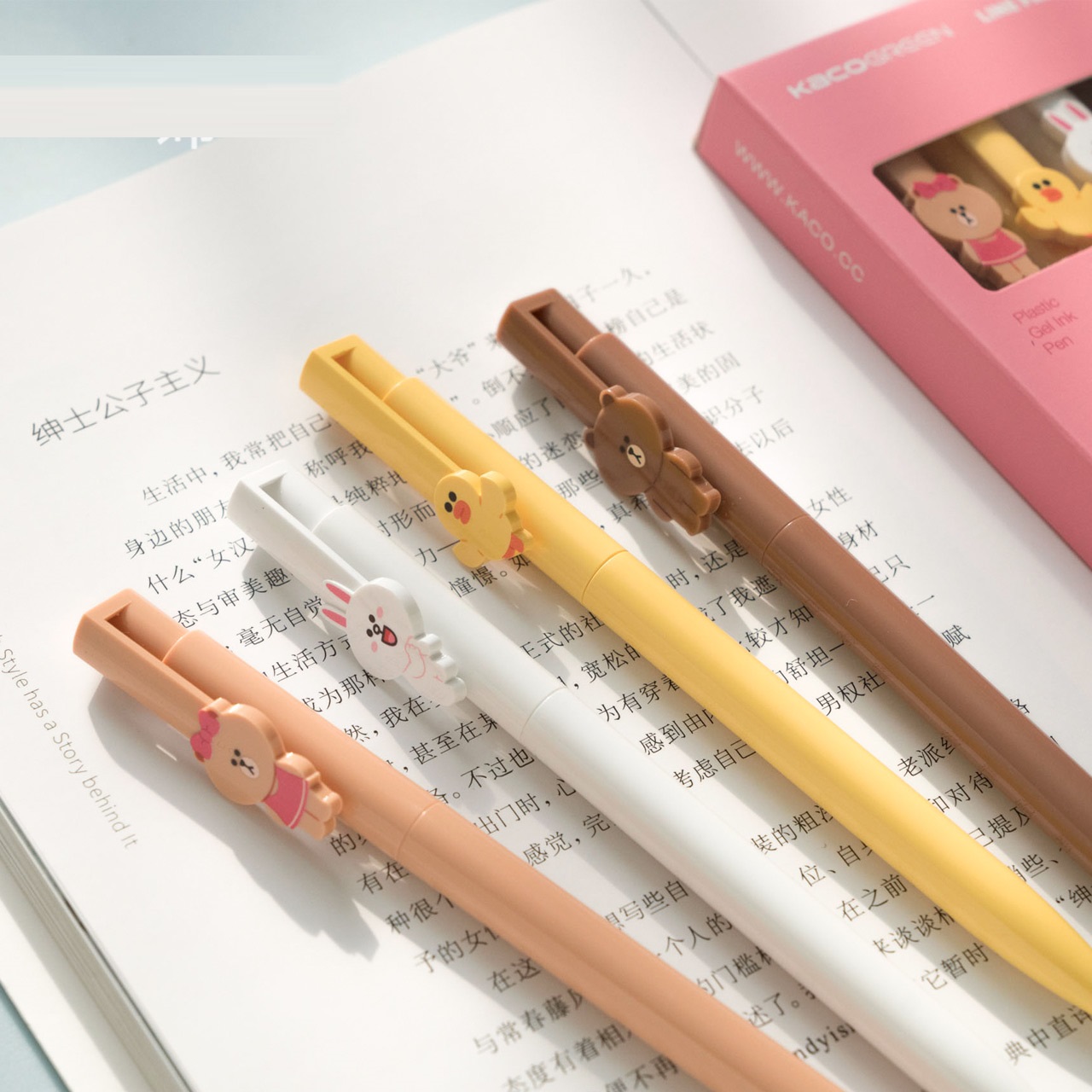 Gel pen high-value girl models press the pen ins wind cute creative cold wind signature pen easy to use pen cartoon