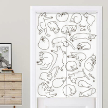 Kitchen living room curtain curtain curtain curtain hanging curtain ins partition curtain bedroom half curtain cloth art Nordic hole-free