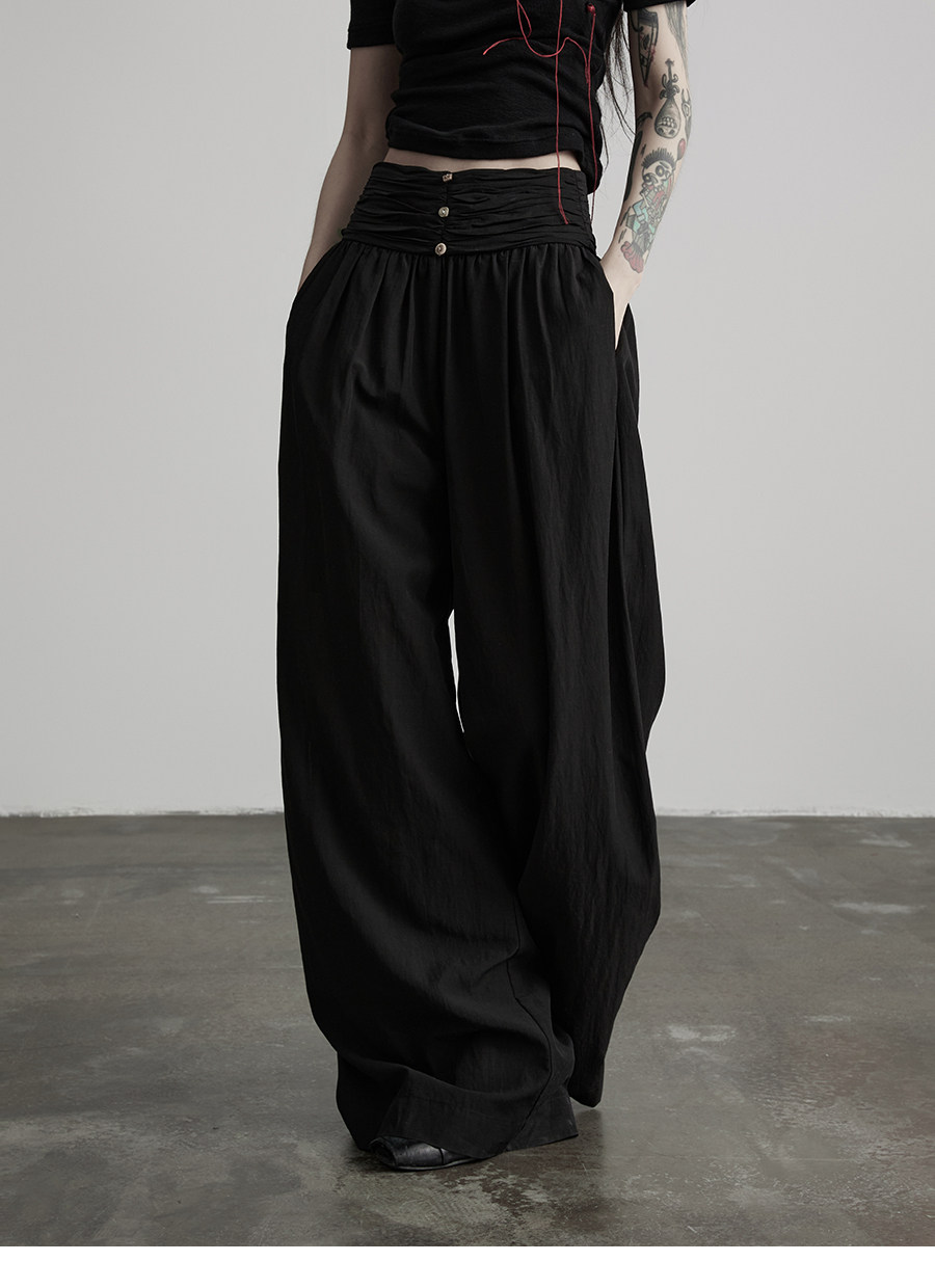 INDULGE Mystic Crinkle Loose Wide-Leg Pants