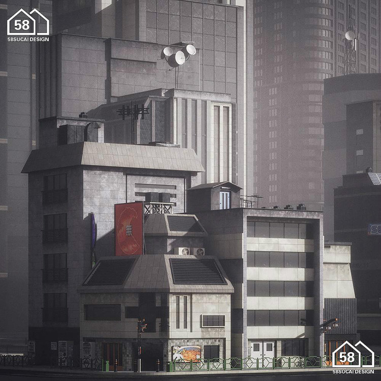 图片[5]-K038新东京建筑城市高楼大厦建筑3d模型 格式c4d/blender/fbx/obj-cg男孩