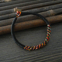 Tibet Zaki Temple Artisanal Diamond Knot Red Rope Hand Rope Gift Gift Bracelet Black