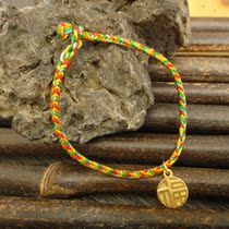 Tibetan Biography Seven Treasure Tibet Straight Hair I Am A Pretty Hand Rope Bracelet Five Colorful Rope Ethnic Wind Foot Chain Fu