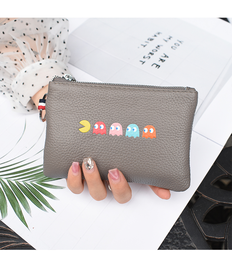 Ví da mới đơn giản nữ cá tính Phiên bản Hàn Quốc của ví nhỏ đoạn ngắn mini dễ thương túi đa năng - Ví tiền ví nam lv