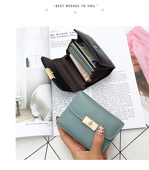 2019 mới da châu Âu và Mỹ gói thẻ phụ nữ mini da bò nhiều thẻ nhỏ gói thẻ chủ thẻ nữ - Chủ thẻ ví đựng thẻ thông minh