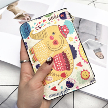 2021 New printed zipper wallet womens ultra-thin cartoon coin bag soft leather hipster mini pocket wallet