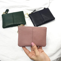 2020 new leather coin wallet womens head layer cowhide short zipper simple mini wallet coin pocket