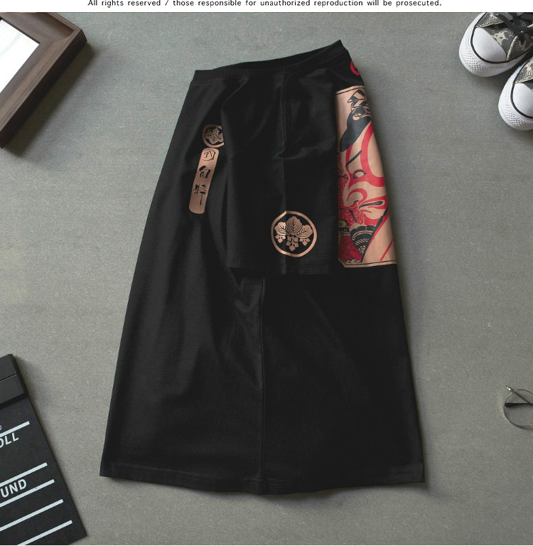 Mùa hè mới xu hướng áo thun nam tay ngắn Samurai phiên bản Hàn Quốc của các cặp đôi trẻ trung INS cotton cổ tròn cỡ lớn 	áo thun nam body