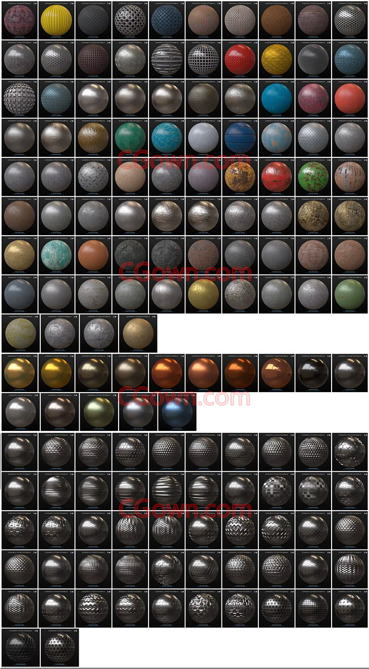 C4D预设Vray材质渲染4K纹理瓷砖大理石头织物木金属混凝土地路道-CG资源网 C4D预设Vray材质渲染4K纹理瓷砖大理石头织物木金属混凝土地路道