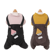 AMBABY LOVE Meng pet CLOTHES SMALL mushroom strap FAKE TWO-piece four-legged cotton coat JUMPSUIT 1HDF171 5