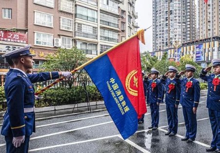 China's fire brigade flag flag flag flag flag production custom LOGO flag printing custom processing