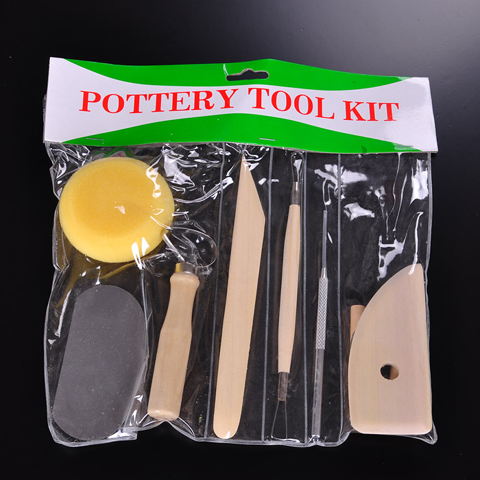 Porcelain mud - maker pottery pottery tool 8 piece of ceramic wood beginning practical tool mud - bar rough rough