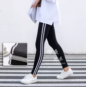 Legging sandal mùa thu và mùa đông Quần legging cotton nữ Quần ấm chân Thể thao Phiên bản Hàn Quốc Hai thanh